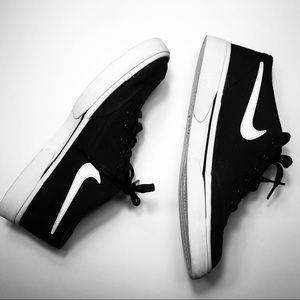 Black and White Nike Skate Shoes